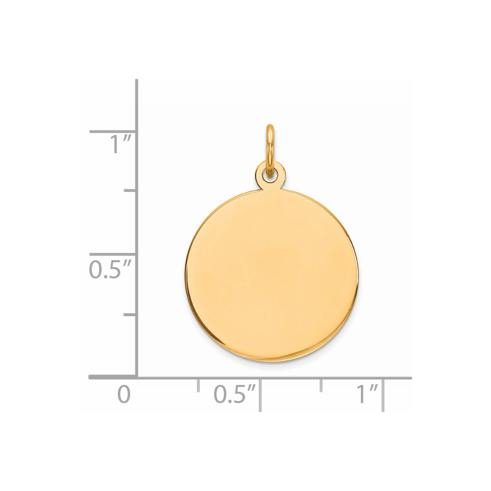 Ss/vergoldet Sterlingsilber Gp Gravierbar Rund Poliert Plättchen Charm