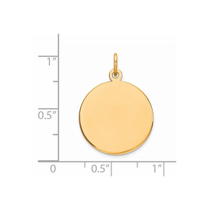 Ss/vergoldet Sterlingsilber Gp Gravierbar Rund Poliert Plättchen Charm