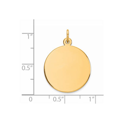 Ss/vergoldet Sterlingsilber Gp Gravierbar Rund Poliert Plättchen Charm