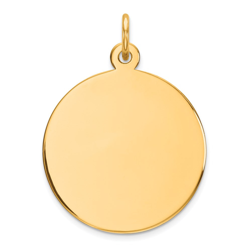 Ss/vergoldet Sterlingsilber Gp Gravierbar Rund Poliert Plättchen Charm