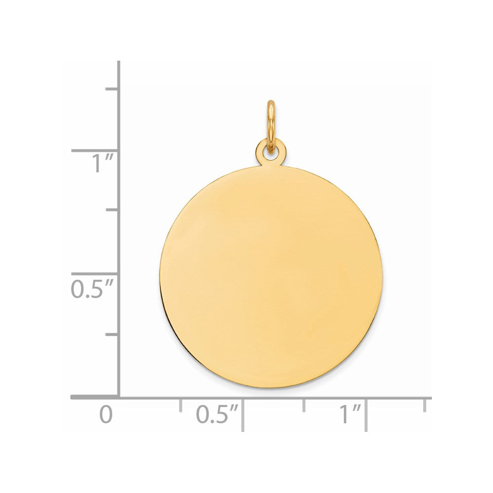 Ss/vergoldet Sterlingsilber Gp Gravierbar Rund Poliert Plättchen Charm