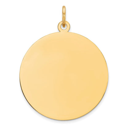 Ss/vergoldet Sterlingsilber Gp Gravierbar Rund Poliert Plättchen Charm