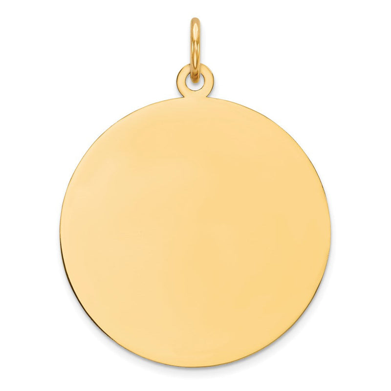 Ss/vergoldet Sterlingsilber Gp Gravierbar Rund Poliert Plättchen Charm
