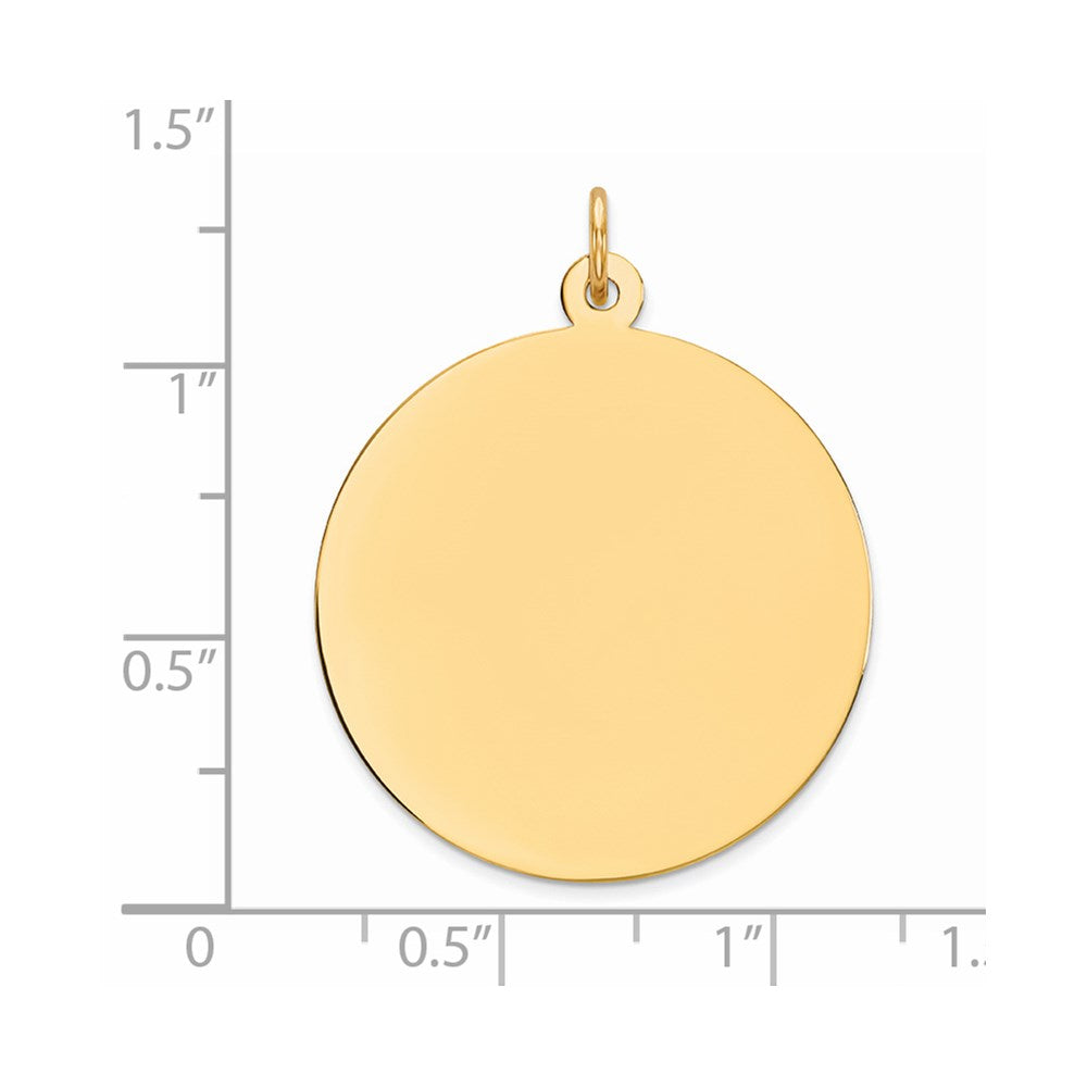Ss/vergoldet Sterlingsilber Gp Gravierbar Rund Poliert Plättchen Charm