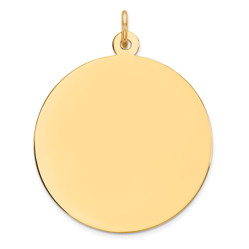 Ss/vergoldet Sterlingsilber Gp Gravierbar Rund Poliert Plättchen Charm