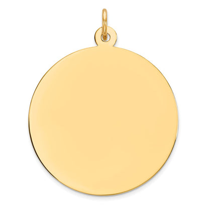Ss/vergoldet Sterlingsilber Gp Gravierbar Rund Poliert Plättchen Charm