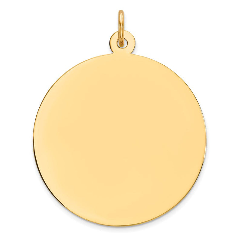 Ss/vergoldet Sterlingsilber Gp Gravierbar Rund Poliert Plättchen Charm