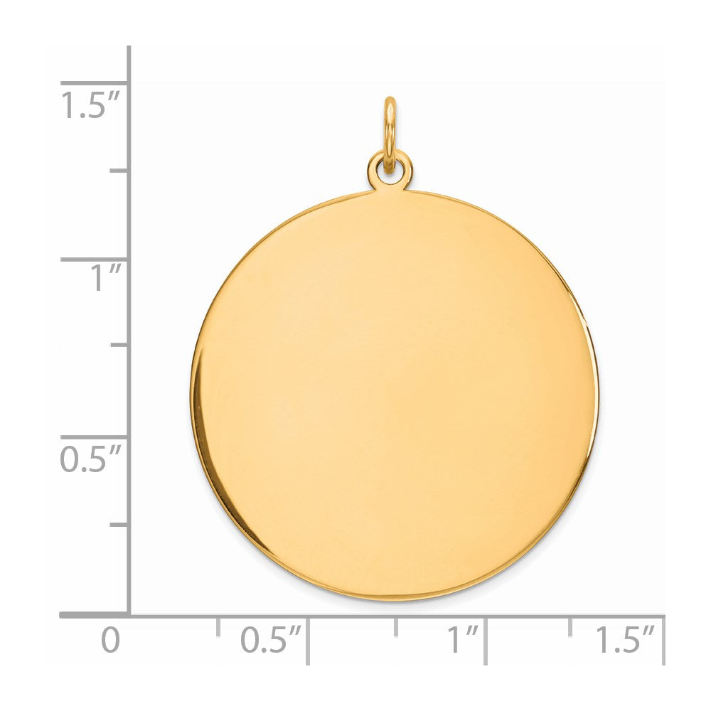 Ss/vergoldet Sterlingsilber Gp Gravierbar Rund Poliert Plättchen Charm