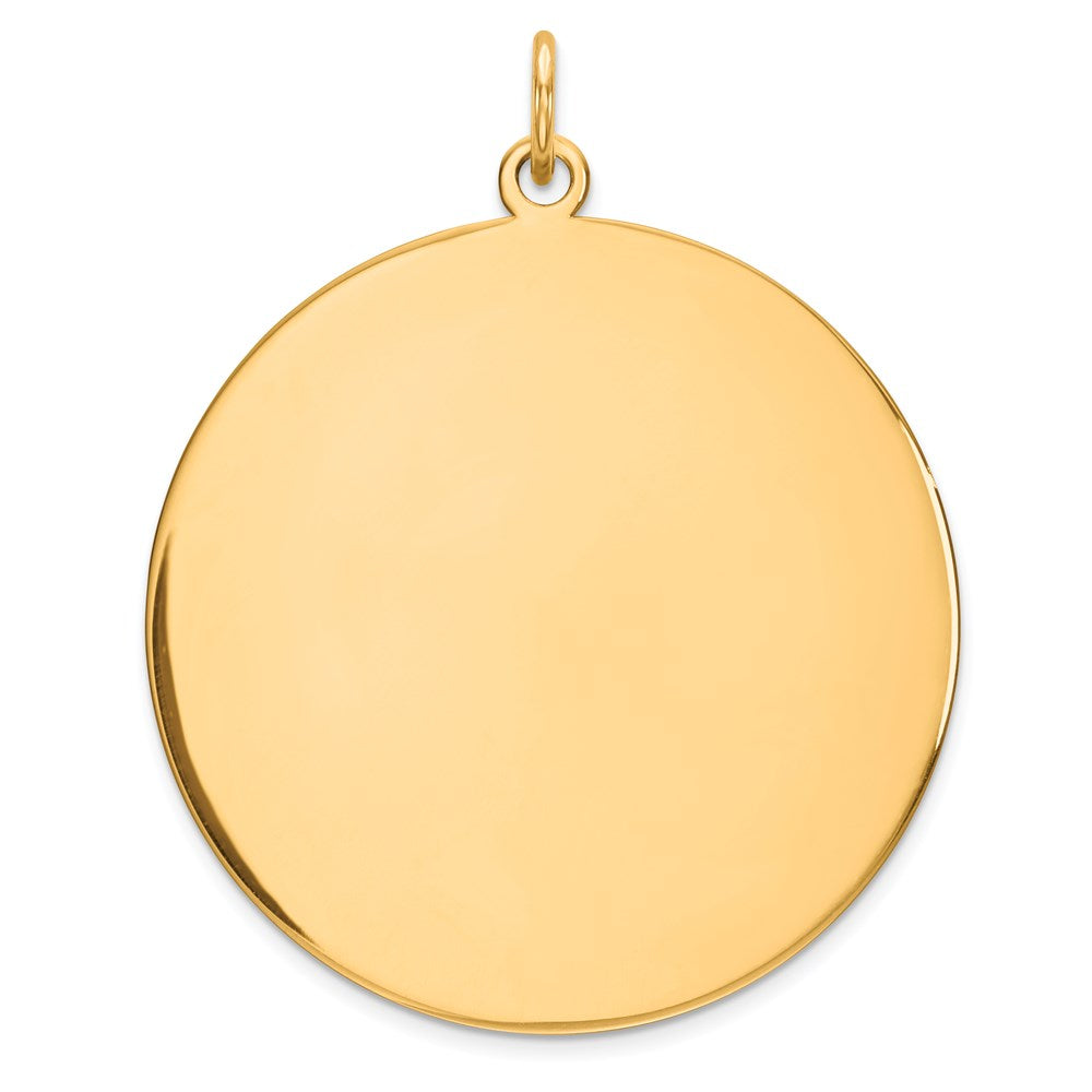 Ss/vergoldet Sterlingsilber Gp Gravierbar Rund Poliert Plättchen Charm