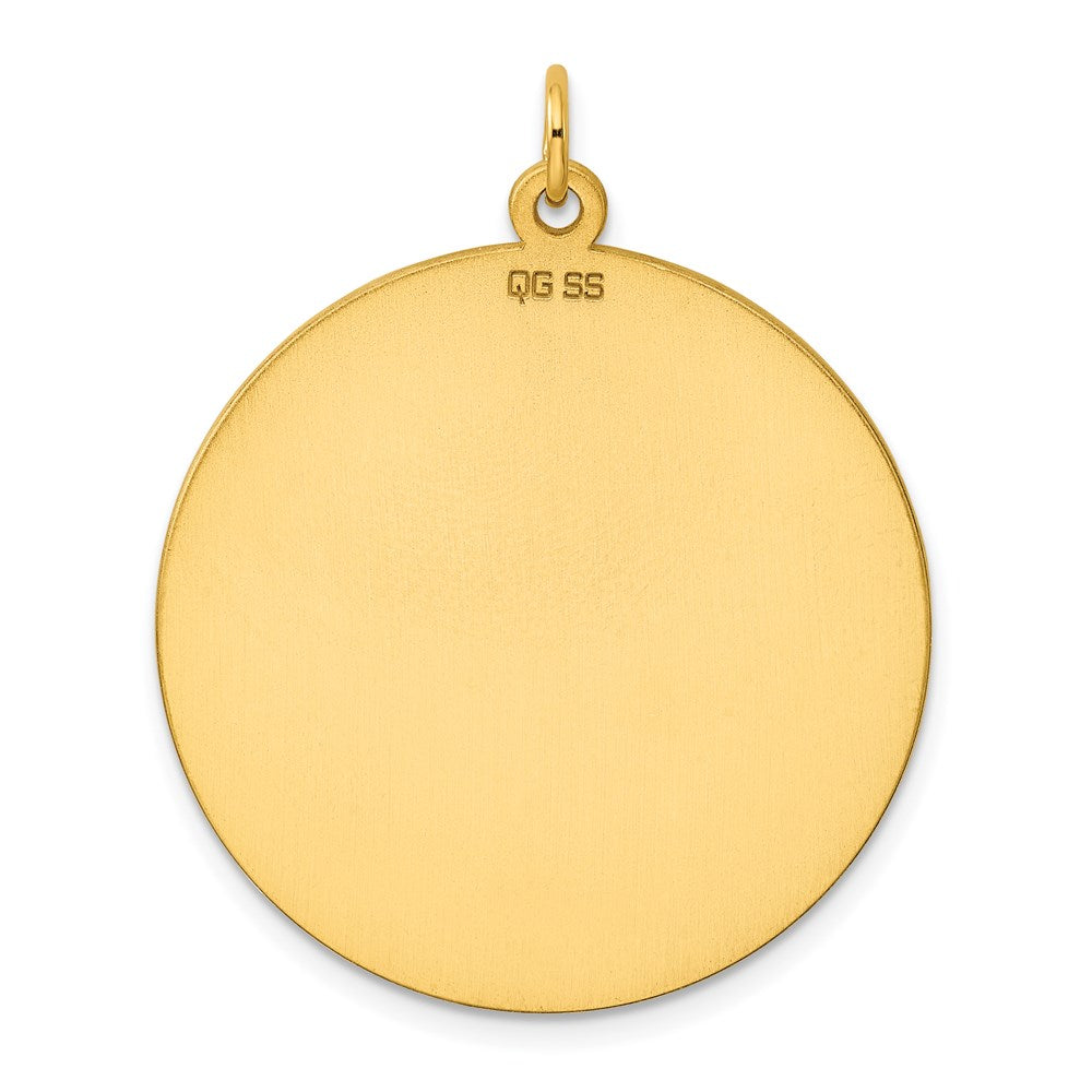 Ss/vergoldet Sterlingsilber Gp Gravierbar Rund Poliert Plättchen Charm