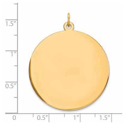 Ss/vergoldet Sterlingsilber Gp Gravierbar Rund Poliert Plättchen Charm