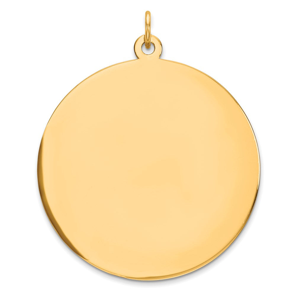 Ss/vergoldet Sterlingsilber Gp Gravierbar Rund Poliert Plättchen Charm