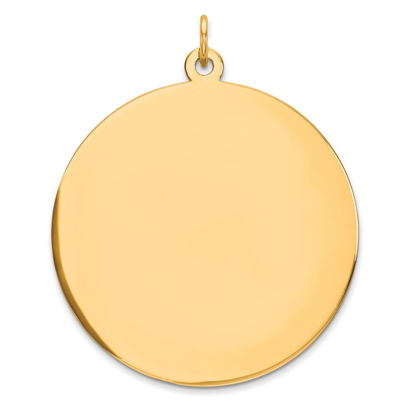 Ss/vergoldet Sterlingsilber Gp Gravierbar Rund Poliert Plättchen Charm
