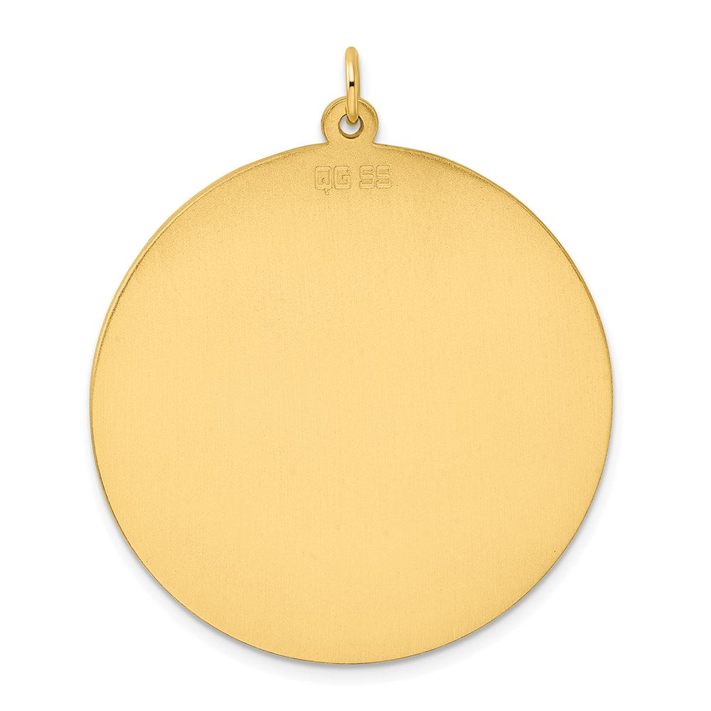 Ss/vergoldet Sterlingsilber Gp Gravierbar Rund Poliert Plättchen Charm