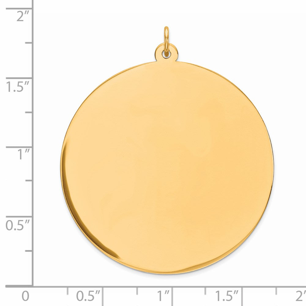 Ss/vergoldet Sterlingsilber Gp Gravierbar Rund Poliert Plättchen Charm