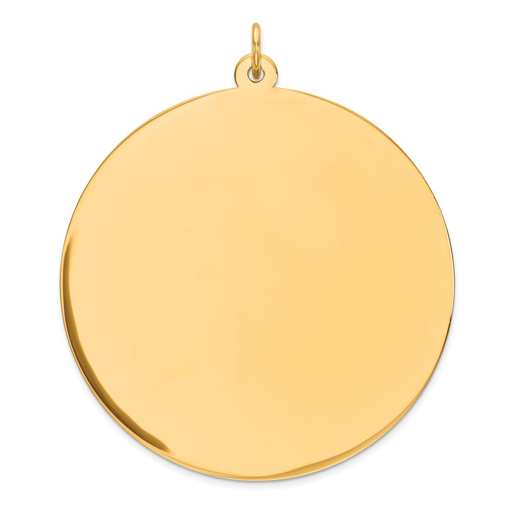 Ss/vergoldet Sterlingsilber Gp Gravierbar Rund Poliert Plättchen Charm
