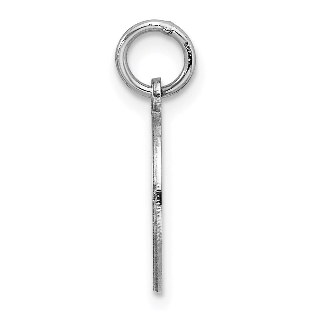 Sterlingsilber Rhodiniert Eng. Rund Poliert Vorderseite/back Plättchen Charm