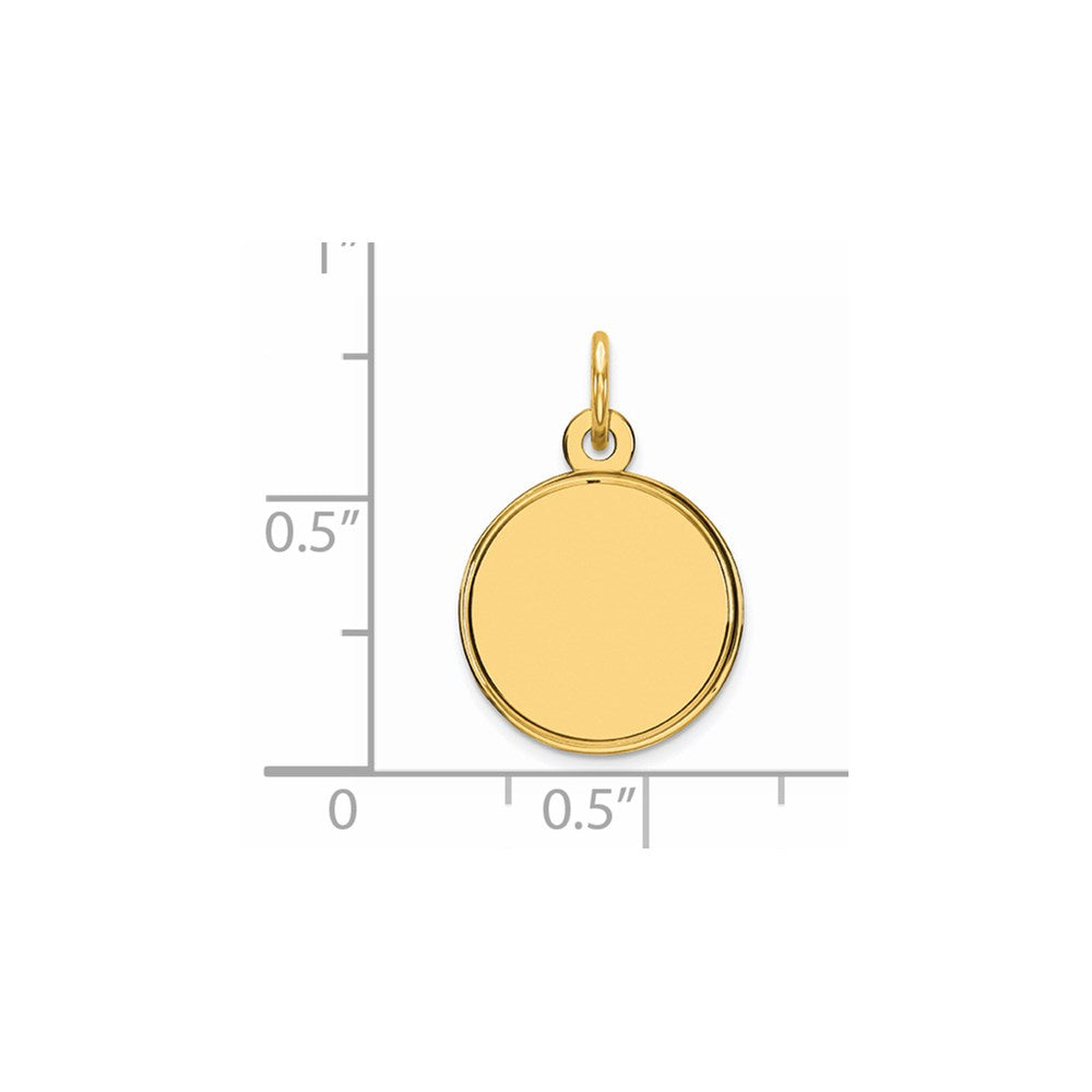 Ss/vergoldet Sterlingsilber Gp Gravierbar Rund Poliert Plättchen Charm