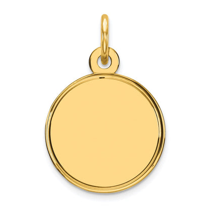 Ss/vergoldet Sterlingsilber Gp Gravierbar Rund Poliert Plättchen Charm