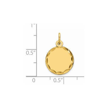 Ss/vergoldet Sterlingsilber Gp Gravierbar Rund Poliert Plättchen Charm