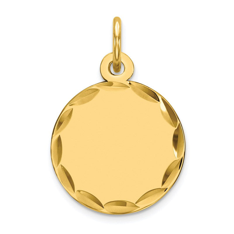 Ss/vergoldet Sterlingsilber Gp Gravierbar Rund Poliert Plättchen Charm