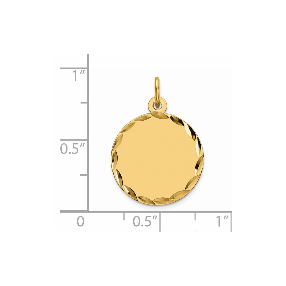 Ss/vergoldet Sterlingsilber Gp Gravierbar Rund Poliert Plättchen Charm