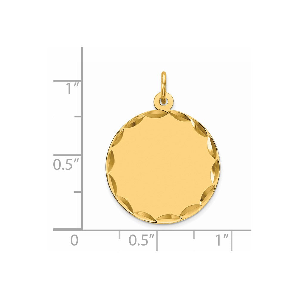 Ss/vergoldet Sterlingsilber Gp Gravierbar Rund Poliert Plättchen Charm