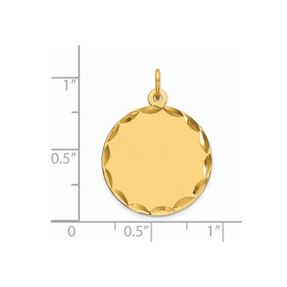 Ss/vergoldet Sterlingsilber Gp Gravierbar Rund Poliert Plättchen Charm