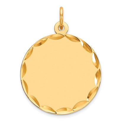 Ss/vergoldet Sterlingsilber Gp Gravierbar Rund Poliert Plättchen Charm