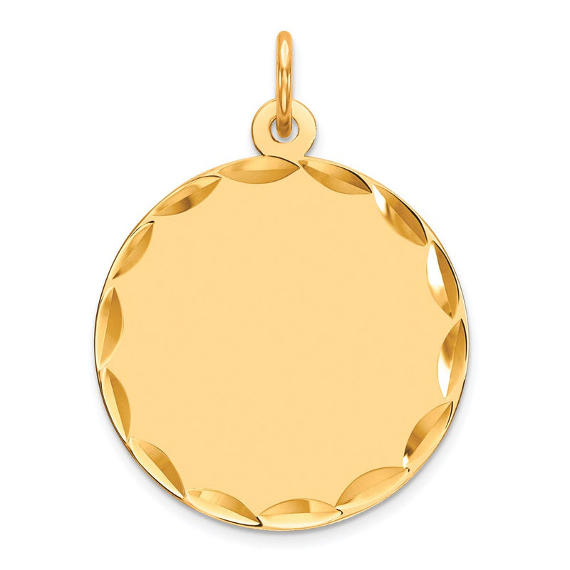 Ss/vergoldet Sterlingsilber Gp Gravierbar Rund Poliert Plättchen Charm