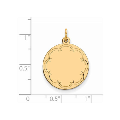 Ss/vergoldet Sterlingsilber Gp Gravierbar Rund Poliert Plättchen Charm