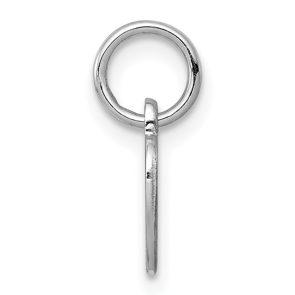 Sterlingsilber Ss Rhodiniert-plt Gravierbar Herz Poliert Vorderseite/satin Rückseite Plättchen Charm