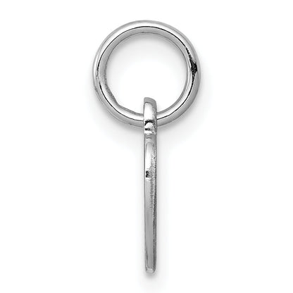 Sterlingsilber Ss Rhodiniert-plt Gravierbar Herz Poliert Vorderseite/satin Rückseite Plättchen Charm