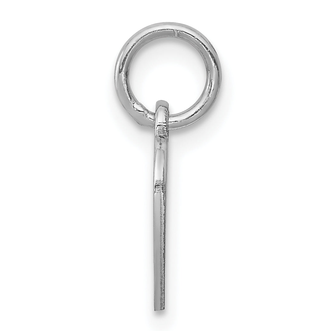 Sterlingsilber Ss Rhodiniert-plt Gravierbar Herz Poliert Vorderseite/satin Rückseite Plättchen Charm