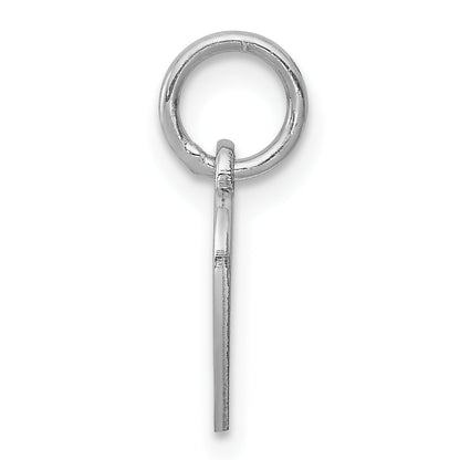 Sterlingsilber Ss Rhodiniert-plt Gravierbar Herz Poliert Vorderseite/satin Rückseite Plättchen Charm