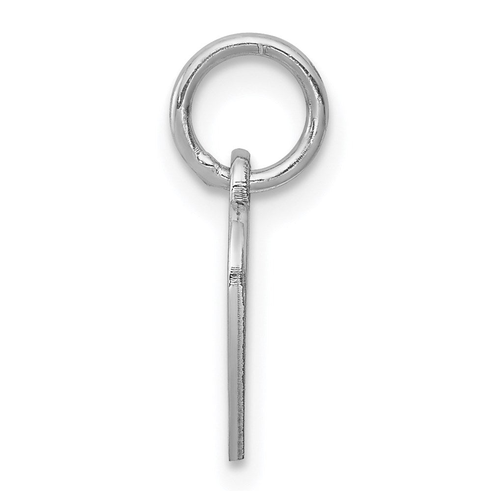 Sterlingsilber Rhodiniert-plt Gravierbar Herz Poliert Vorderseite/back Plättchen Charm