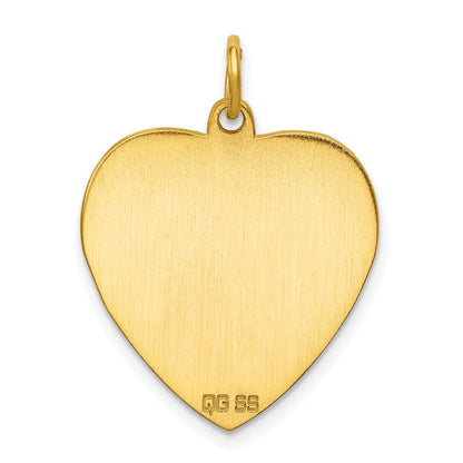 Ss/vergoldet Sterlingsilber Gp Gravierbar Herz Poliert Plättchen Charm