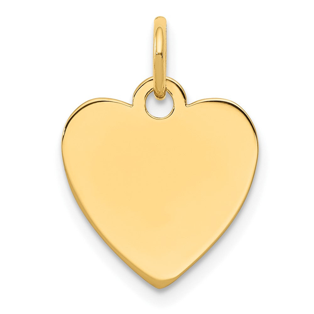 Ss/vergoldet Sterlingsilber Gp Gravierbar Herz Poliert Plättchen Charm