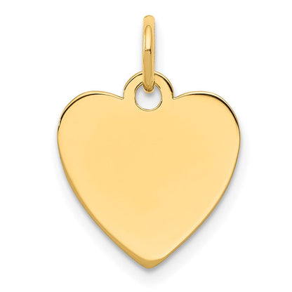 Ss/vergoldet Sterlingsilber Gp Gravierbar Herz Poliert Plättchen Charm