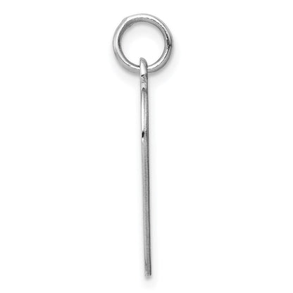 Sterlingsilber Rhodiniert-plt Gravierbar Herz Poliert Vorderseite/back Plättchen Charm