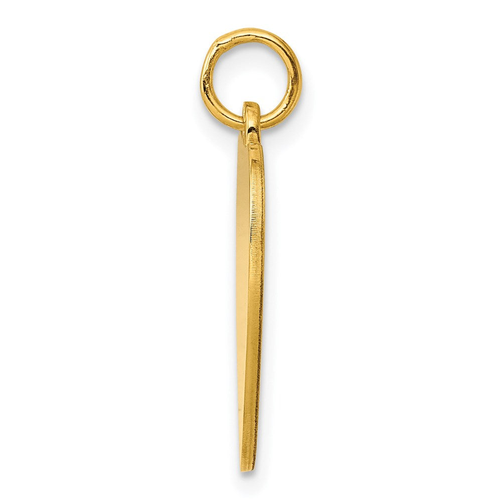 Ss/vergoldet Sterlingsilber Gp Gravierbar Herz Poliert Plättchen Charm