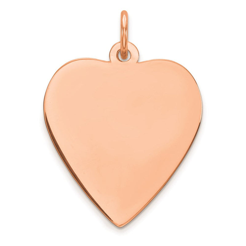 Ss/roségoldbeschichtet Sterlingsilber Rg Gravierbar Herz Poliert Vorderseite/satin Rückseite Plättchen