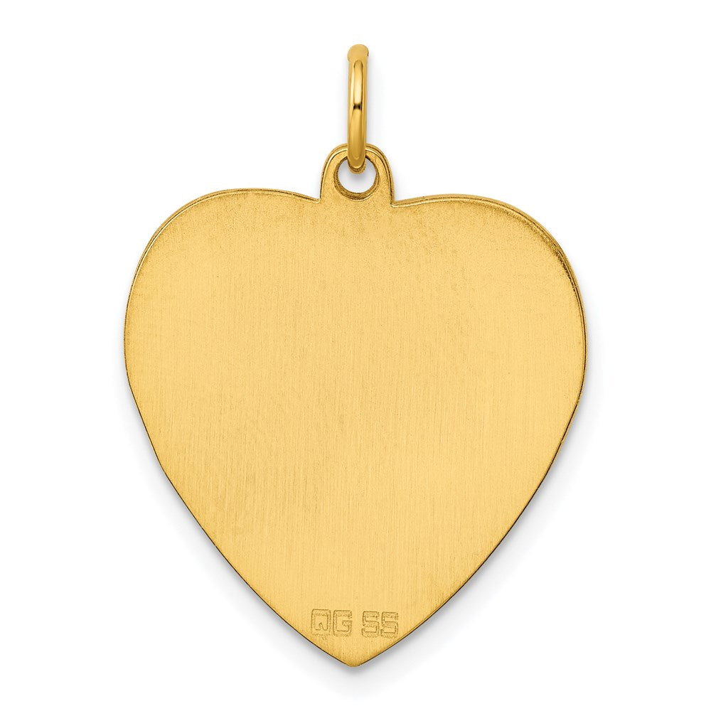 Ss/vergoldet Sterlingsilber Gp Gravierbar Herz Poliert Plättchen Charm