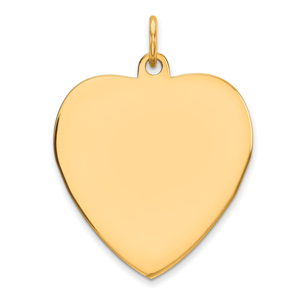 Ss/vergoldet Sterlingsilber Gp Gravierbar Herz Poliert Plättchen Charm