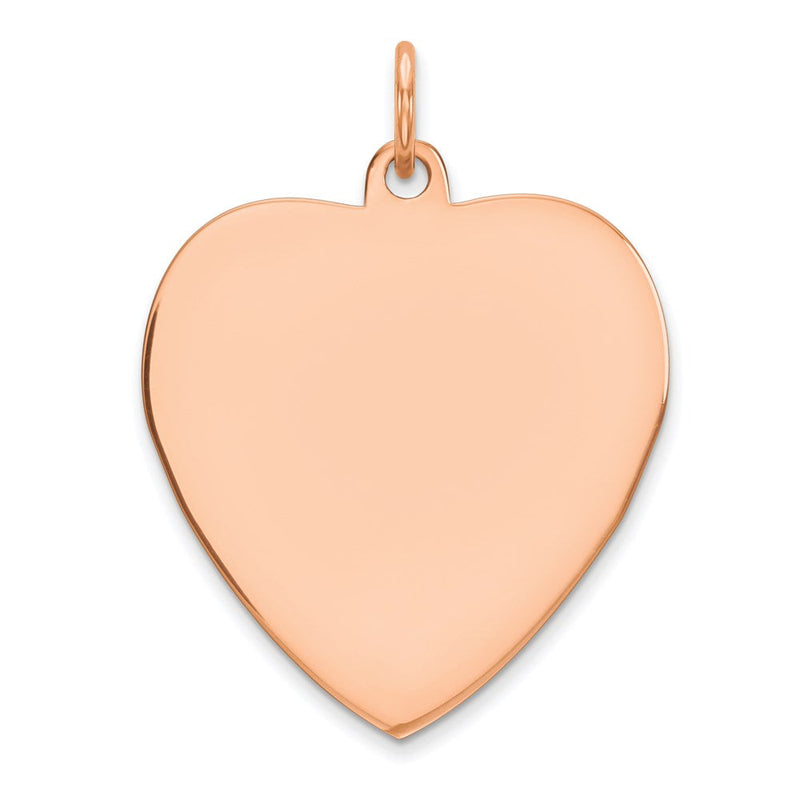 Ss/roségoldbeschichtet Sterlingsilber Rg Gravierbar Herz Poliert Vorderseite/satin Rückseite Plättchen