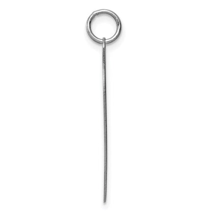 Sterlingsilber Rhodiniert-plt Gravierbar Herz Poliert Vorderseite/back Plättchen Charm