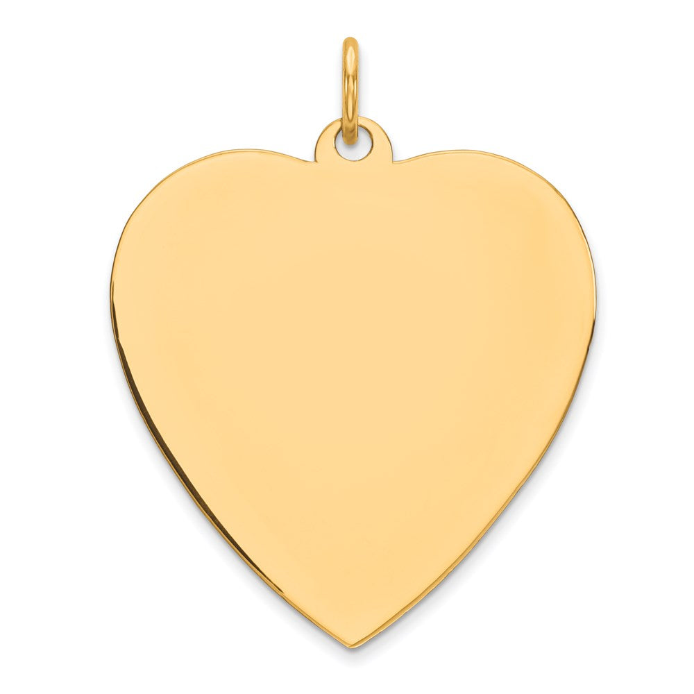 Ss/vergoldet Sterlingsilber Gp Gravierbar Herz Poliert Plättchen Charm