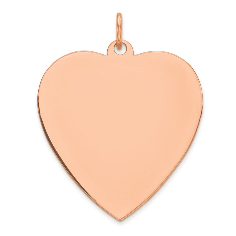 Ss/roségoldbeschichtet Sterlingsilber Rg Gravierbar Herz Poliert Vorderseite/satin Rückseite Plättchen