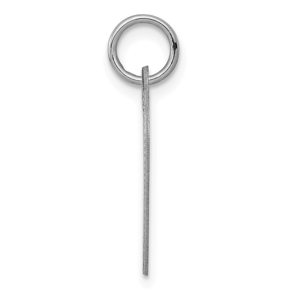 Sterlingsilber Ss Rhodiniert-plt Gravierbar Herz Poliert Vorderseite/satin Rückseite Plättchen Charm