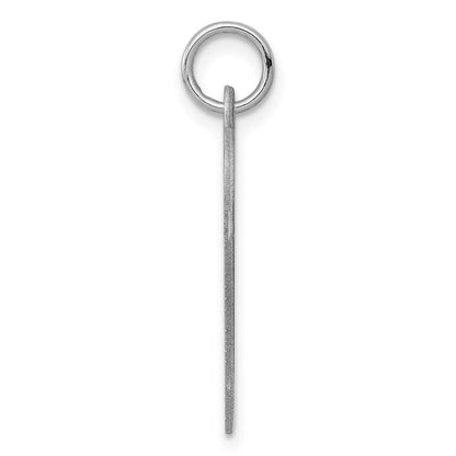 Sterlingsilber Ss Rhodiniert-plt Gravierbar Herz Poliert Vorderseite/satin Rückseite Plättchen Charm